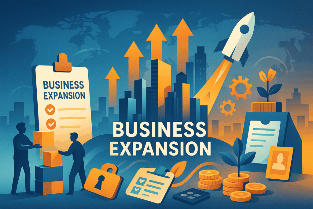 Businessman presenting international expansion plan