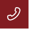 White phone icon on maroon background